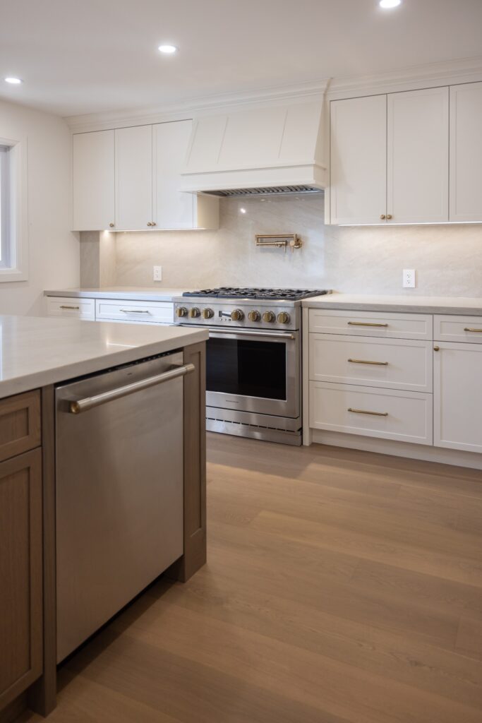 Renovated kitchen with custom cabinetry