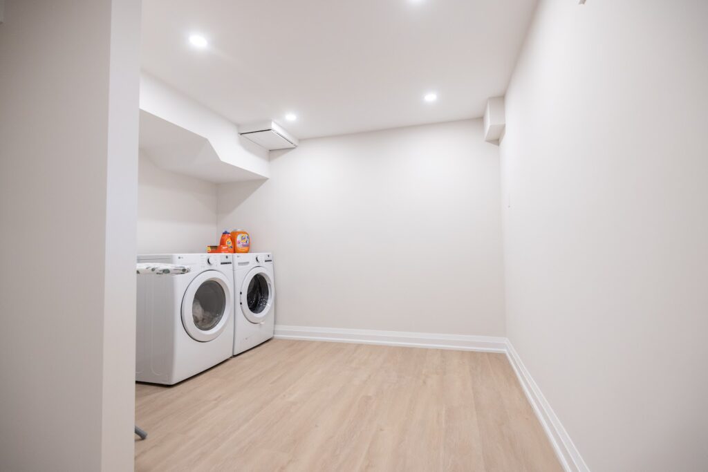Basement laundry room renovation