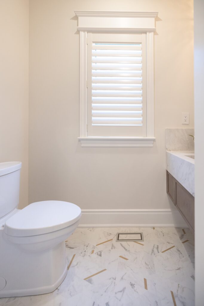 Window and trim detail in a home remodel