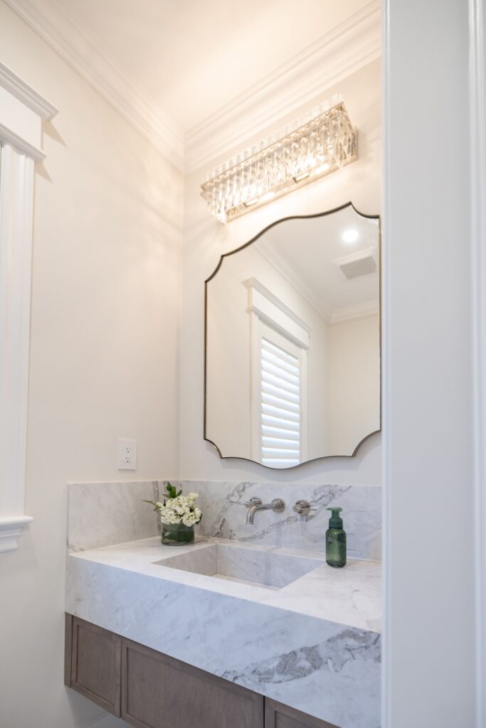 Archway and millwork in a luxury renovation