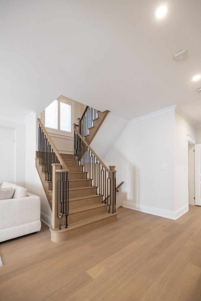 Custom staircase in a home renovation